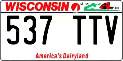WI license plate 537TTV