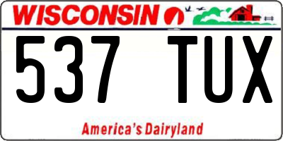 WI license plate 537TUX