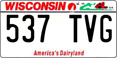 WI license plate 537TVG