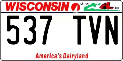 WI license plate 537TVN