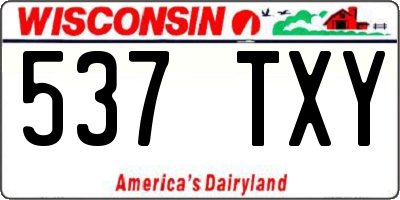 WI license plate 537TXY