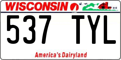 WI license plate 537TYL
