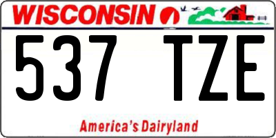 WI license plate 537TZE
