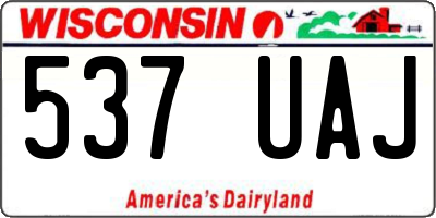 WI license plate 537UAJ