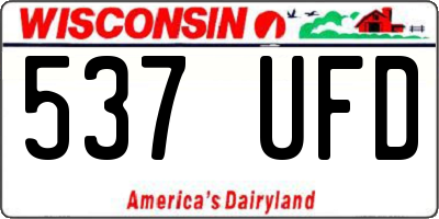WI license plate 537UFD