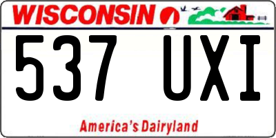 WI license plate 537UXI