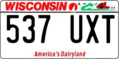 WI license plate 537UXT