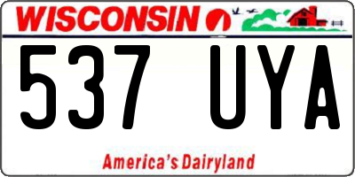 WI license plate 537UYA