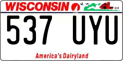 WI license plate 537UYU