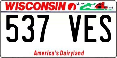 WI license plate 537VES