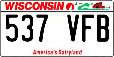 WI license plate 537VFB