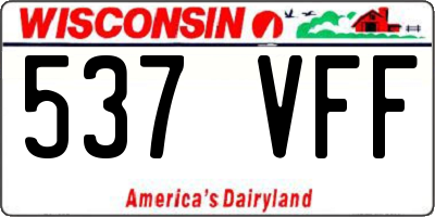 WI license plate 537VFF