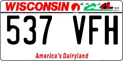 WI license plate 537VFH