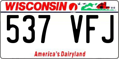 WI license plate 537VFJ
