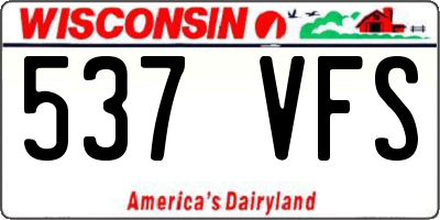WI license plate 537VFS