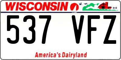 WI license plate 537VFZ