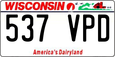 WI license plate 537VPD