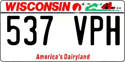 WI license plate 537VPH