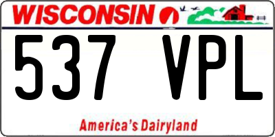 WI license plate 537VPL