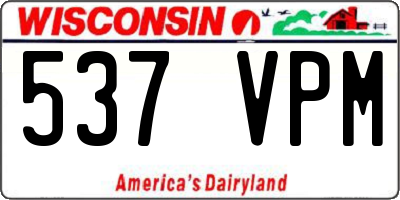 WI license plate 537VPM