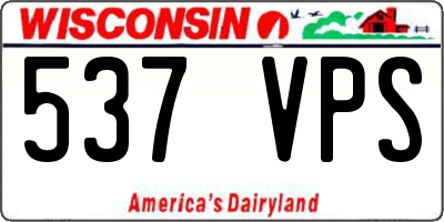 WI license plate 537VPS