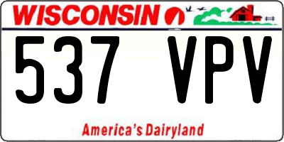 WI license plate 537VPV