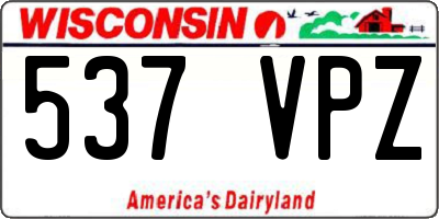WI license plate 537VPZ