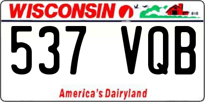 WI license plate 537VQB