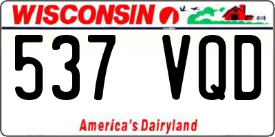 WI license plate 537VQD