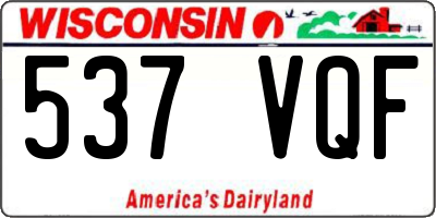 WI license plate 537VQF