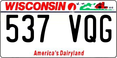 WI license plate 537VQG
