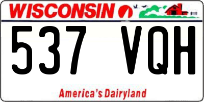 WI license plate 537VQH