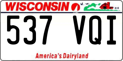 WI license plate 537VQI