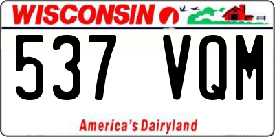 WI license plate 537VQM