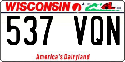WI license plate 537VQN