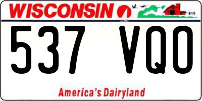 WI license plate 537VQO