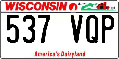 WI license plate 537VQP