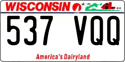 WI license plate 537VQQ