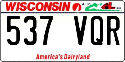 WI license plate 537VQR