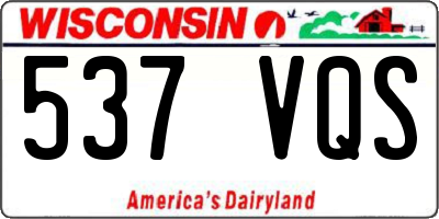 WI license plate 537VQS