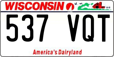 WI license plate 537VQT