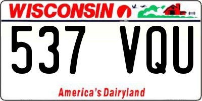 WI license plate 537VQU