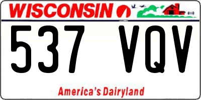 WI license plate 537VQV