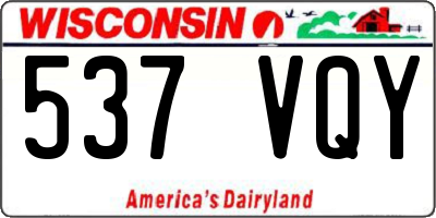WI license plate 537VQY