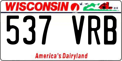 WI license plate 537VRB
