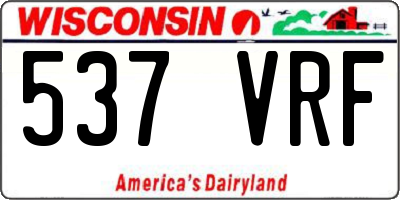 WI license plate 537VRF