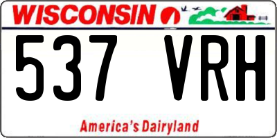 WI license plate 537VRH