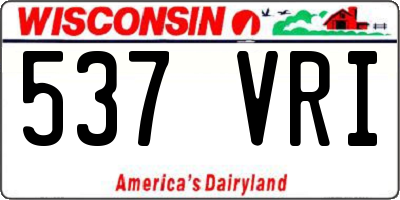 WI license plate 537VRI