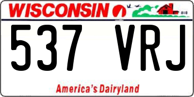 WI license plate 537VRJ