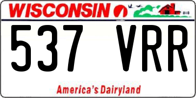 WI license plate 537VRR